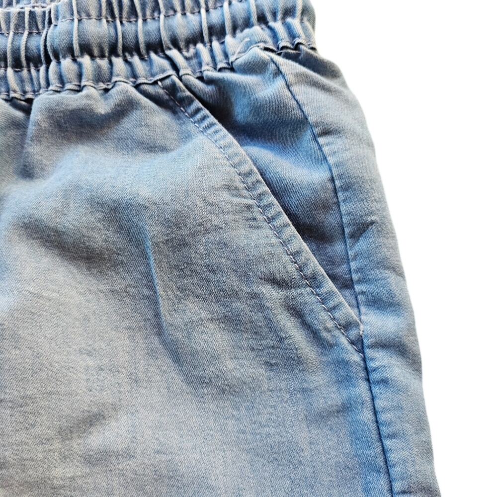 No Boundaries Shorts Womens Medium Casual Denim Cotton Blend Elastic Waist Blue - Picture 3 of 7